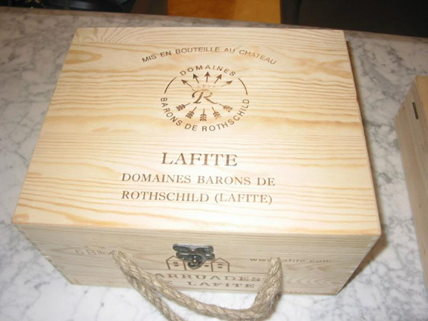 Six set wooden wine box