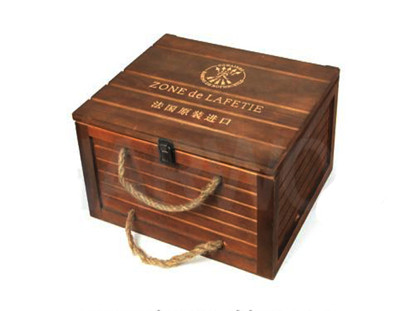 Six set wooden wine box