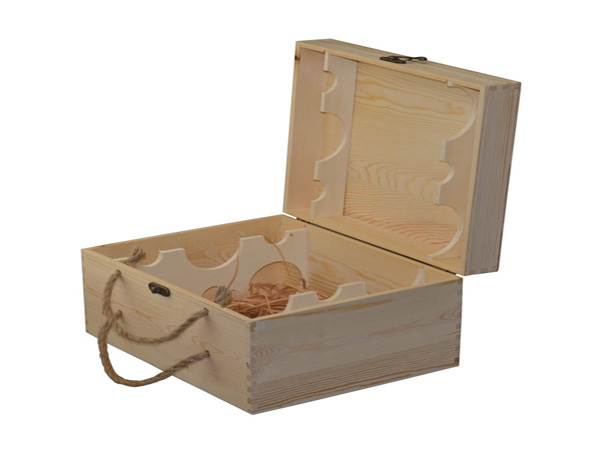 Three set wooden wine box