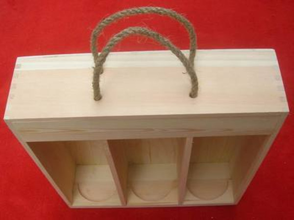 Three set wooden wine box
