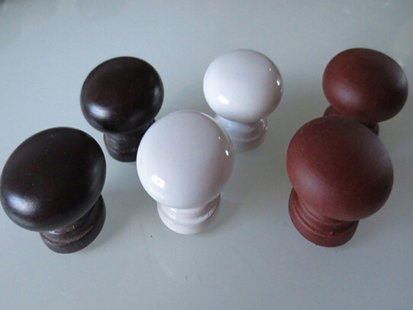 Wood Round Cabinet Knob/Painted