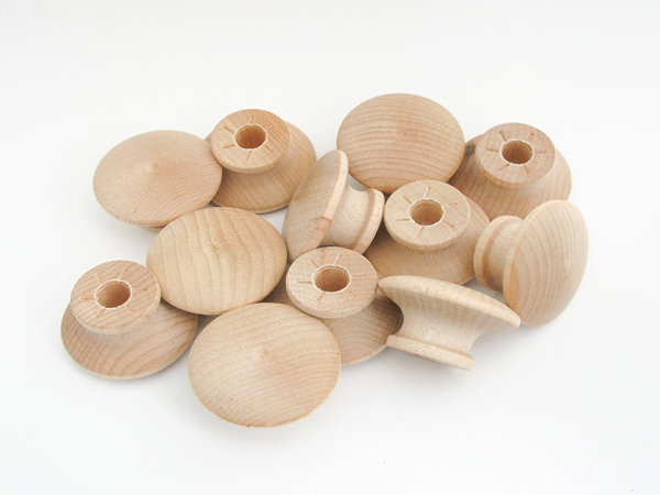 Wood Cabinet Knob/Unpainted
