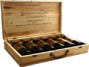 Six set wooden wine box