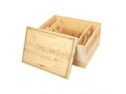 Six set wooden wine box