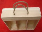 Three set wooden wine box