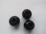 black wooden beads