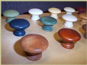 Wood Round Cabinet Knob/Painted